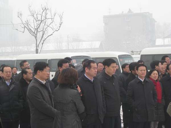 濟南市市委、市政府領(lǐng)導(dǎo)視察我院承建的歷史建筑保護(hù)工程